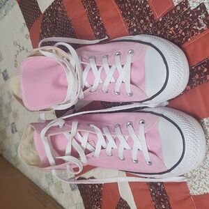 Converse Light Pink High Tops